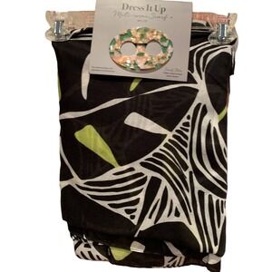 New Demdaco Turnowsky Dress It Up Oversized 44" by 70" Foliage Scarf w Slide